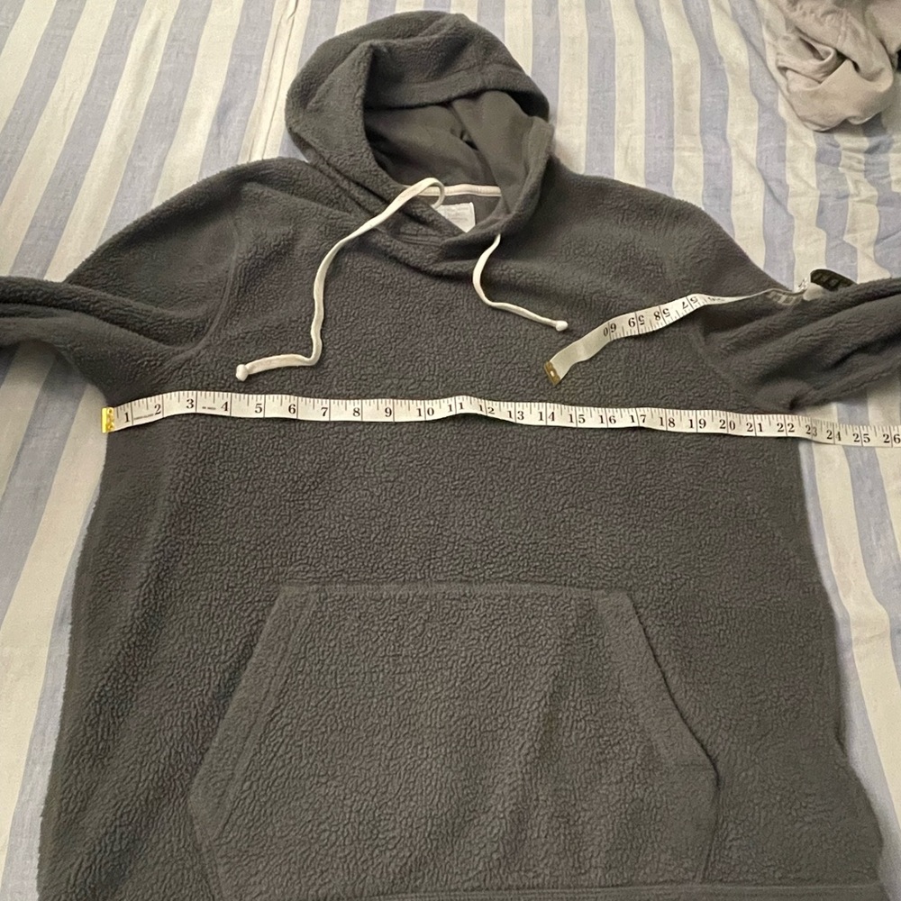 Hollister Gray Sweatshirt with Hood and Drawstrings
